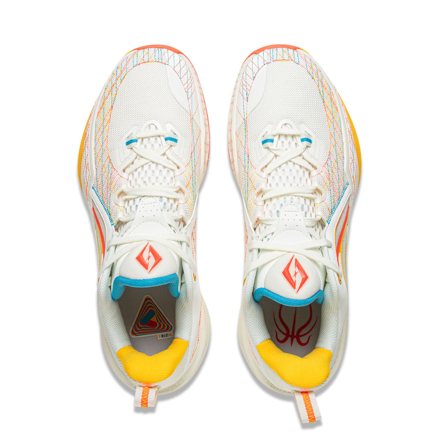 Кроссовки для баскетбола Li-Ning Flash Local 2 Prism Технология BOOM Антискручивание Износостойкий Сцепление Стабильный Поддержка Покрытие Удобный Амортизация Противоскользящий Дышащий Oтскок Лоу-топы Баскетбольные кроссовки Мужской Бело-синий - изображение 4