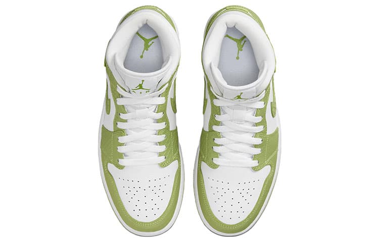 Ретро баскетбольные кроссовки Jordan Air Jordan 1 Mid SE V2 "Green Python" - изображение 4