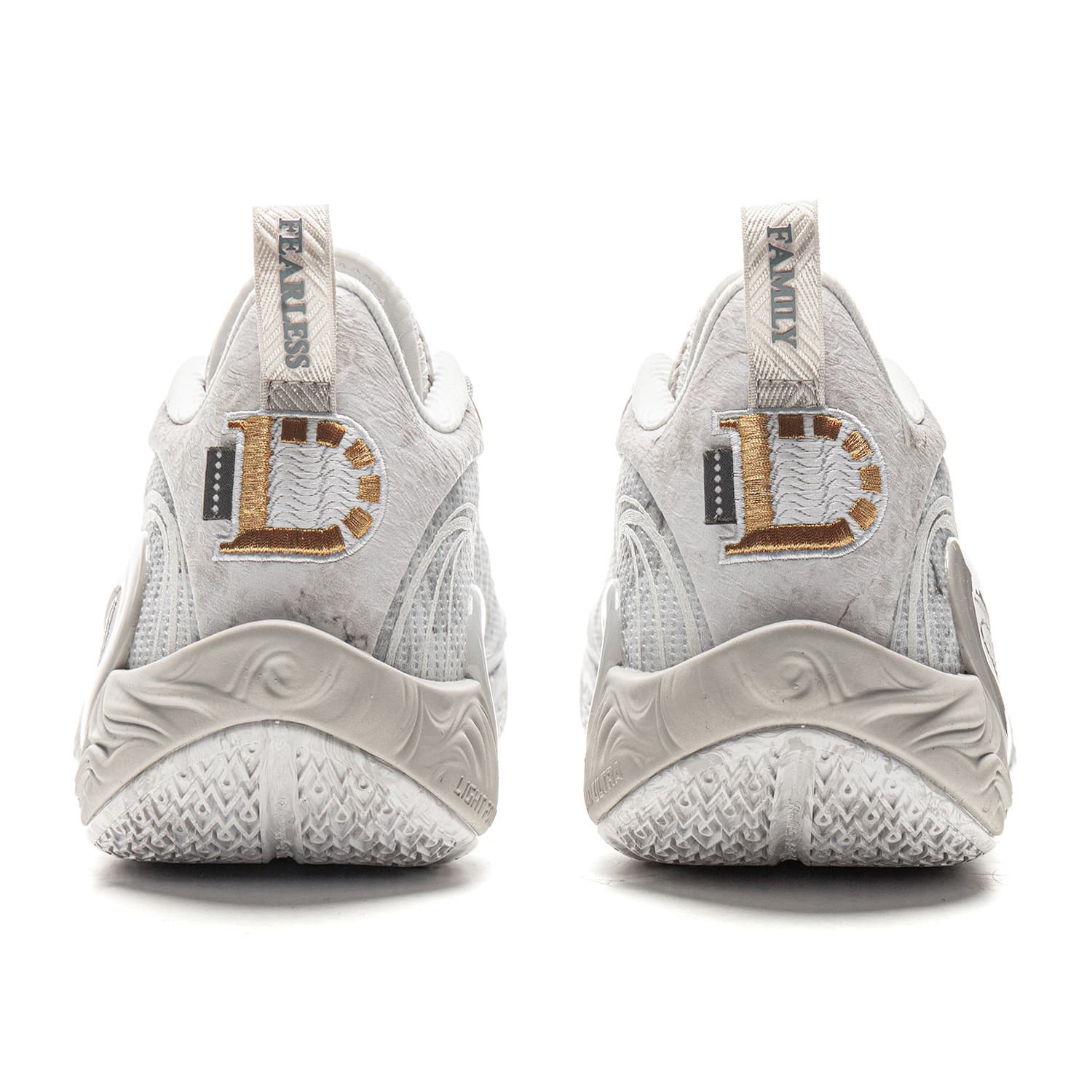 Кроссовки для баскетбола Li-Ning DLO1 Лунно-каменный Russell 1st поколение Технология BOOM стабильная поддержка Амортизация Лоу-топы Баскетбольные кроссовки Мужской Бело-серый - изображение 6