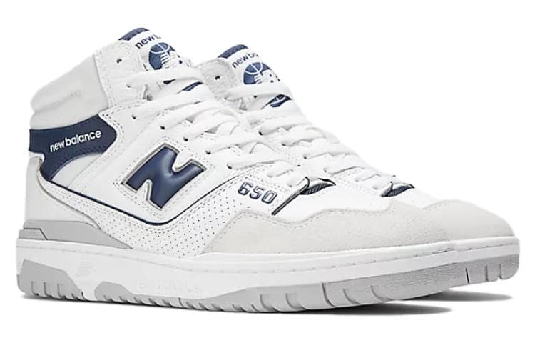 Ретро баскетбольные кроссовки New Balance 650 White Blue - изображение 3