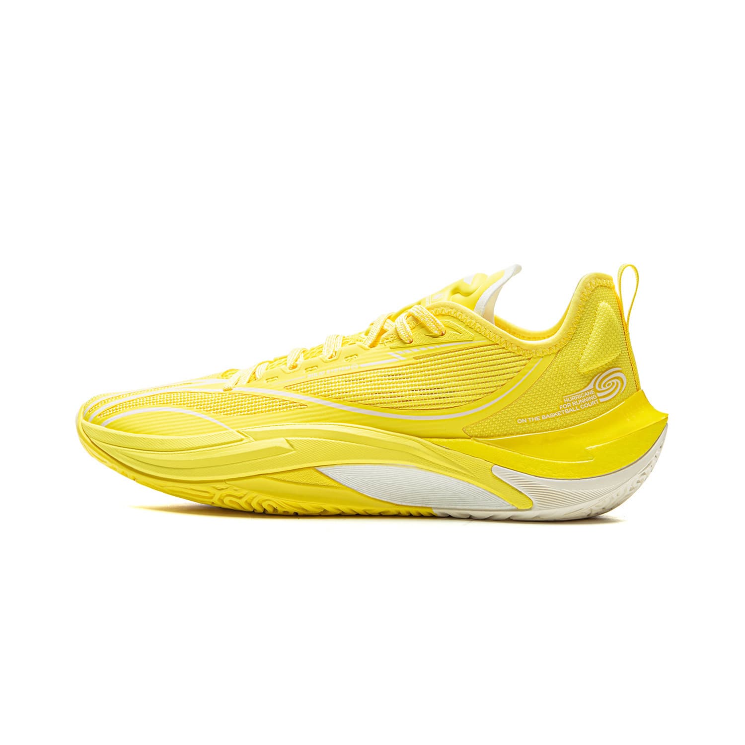 Кроссовки для баскетбола Li-Ning Hurricane Wind Story Полноразмерная технология отскока Баскетбольные кроссовки для бега Стабильная поддержка Амортизация Противоскользящая износостойкая Oтскок Сцепление Лоу-топы Мужской Ярко-желтый - изображение 1