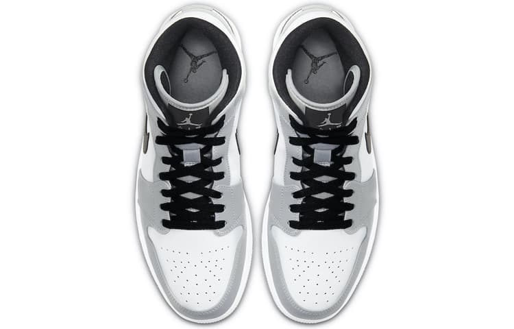 Ретро баскетбольные кроссовки Jordan Air Jordan 1 Mid "Light Smoke Grey" - изображение 3