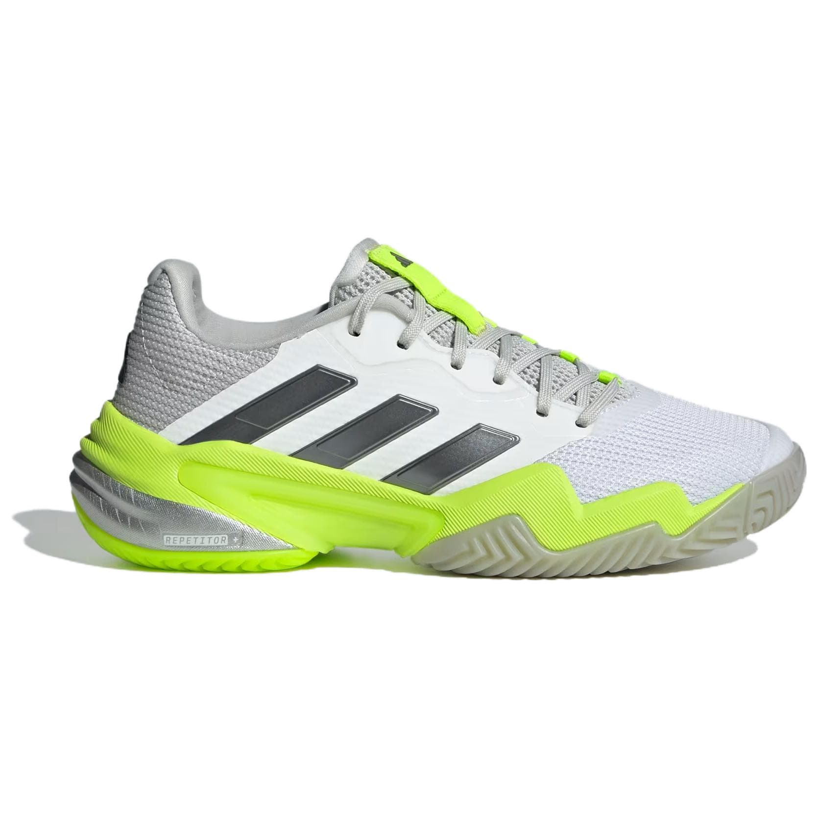 Кроссовки для тенниса Adidas Barricade 13 Амортизация Износостойкие Низкие Теннисные Кроссовки Женские Серый Зеленый - изображение 2