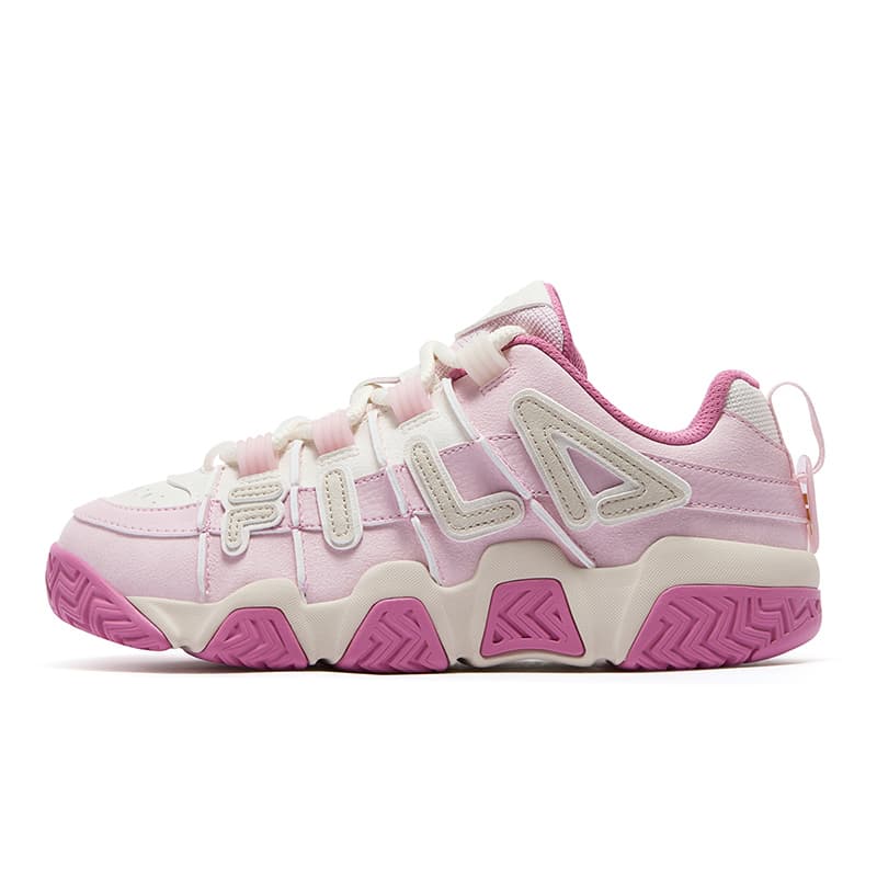 Кроссовки для баскетбола FILA FUSION BUSTER Пухлые туфли Низкие Баскетбольные кроссовки Женские Освежающий вариант Сирень Розовая пена Белый - изображение 1