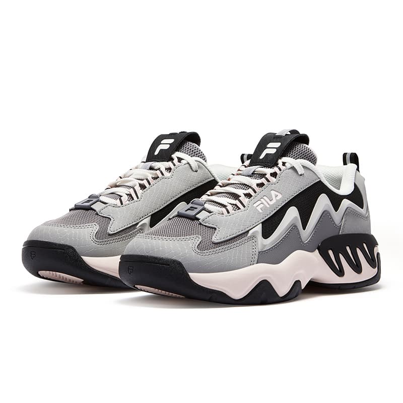 Кроссовки для баскетбола FILA FUSION SHOCK Electric Glow Shoes Баскетбольные кроссовки Женские Мистический Серый Черный - изображение 2