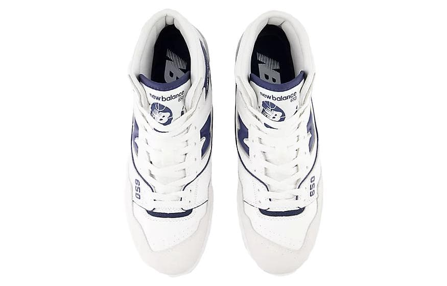 Ретро баскетбольные кроссовки New Balance 650 White Blue - изображение 4