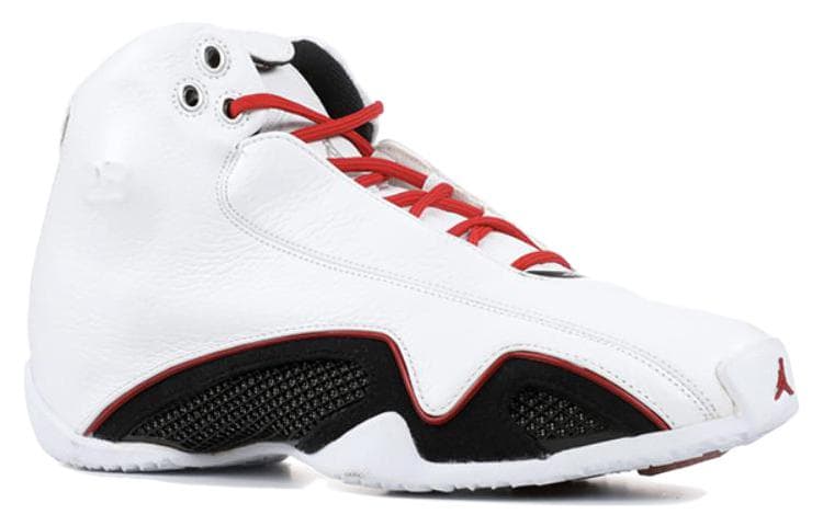 Ретро баскетбольные кроссовки Jordan Air Jordan 21 White Varsity Red Metallic Silver (2006) - изображение 2