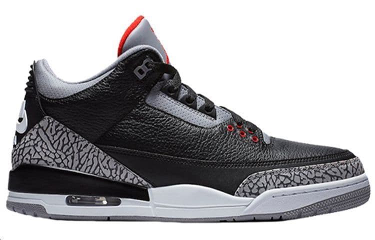 Ретро баскетбольные кроссовки Jordan Air Jordan 3 Retro Black Cement 2018 - изображение 2