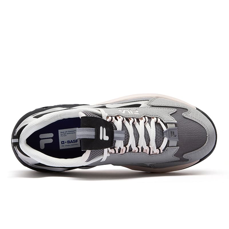 Кроссовки для баскетбола FILA FUSION SHOCK Electric Glow Shoes Баскетбольные кроссовки Женские Мистический Серый Черный - изображение 3