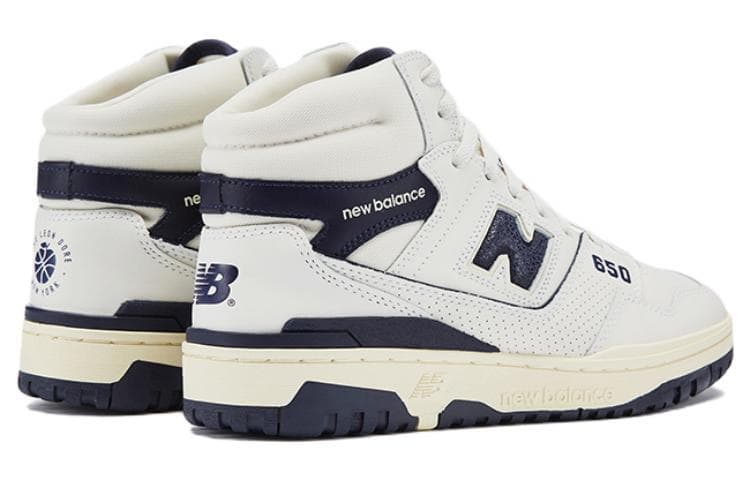 Ретро баскетбольные кроссовки Aimé Leon Dore x New Balance 650 White Navy - изображение 4