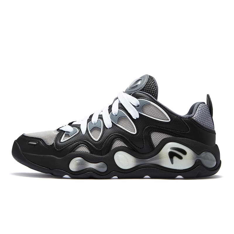 Кроссовки для баскетбола FILA FUSION VERTICAL Crack Shoes Низкие Баскетбольные Кроссовки Мужские Серебристо-Серый Черный - изображение 1