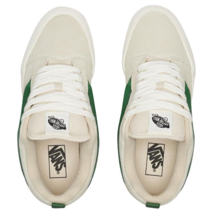 Кеды Vans Knu Skool Устойчивые к истиранию Легкие Низкие Кеды Унисекс Бежево-зеленые - изображение 4