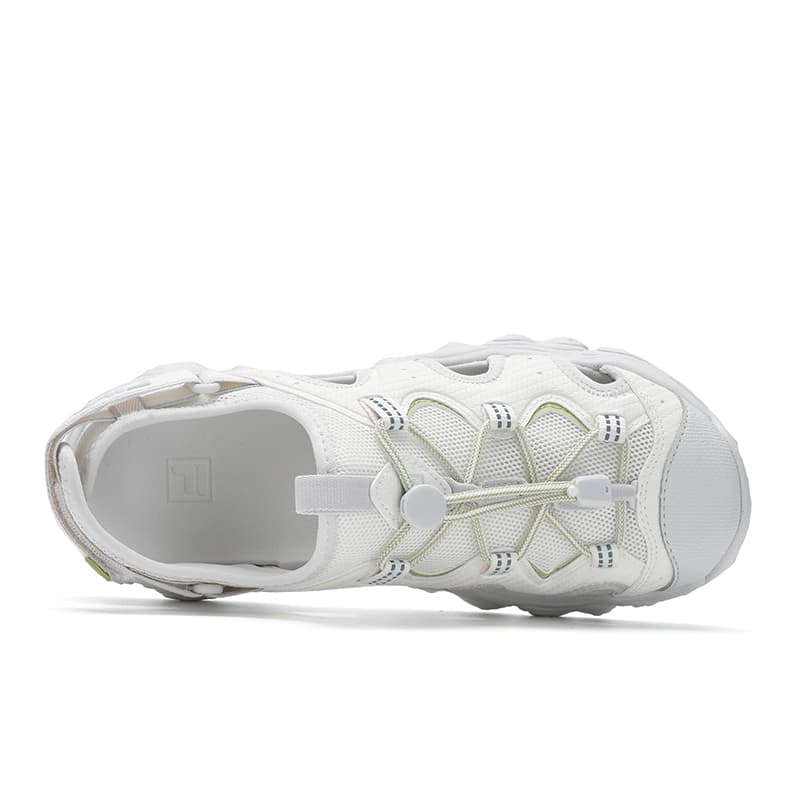 Сандалии с ремешком FILA FLUID 5 SANDAL Кошачья лапа Каньонинг (сплав по горной реке) Девичий Пляжные сандалии Женские Белый Серый - изображение 4