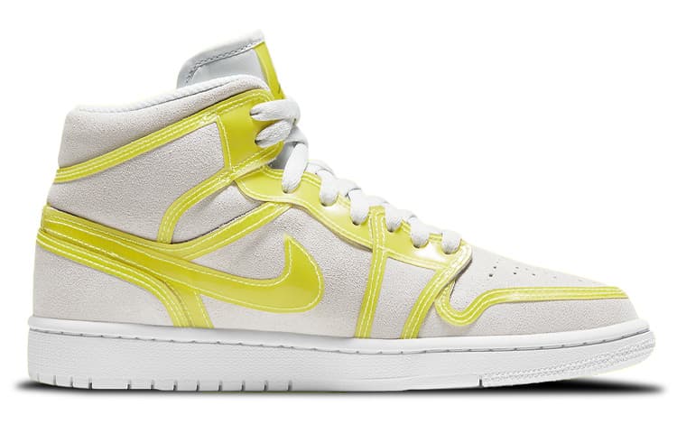 Ретро баскетбольные кроссовки Jordan Air Jordan 1 Mid LX "Opti Yellow" — фото 2