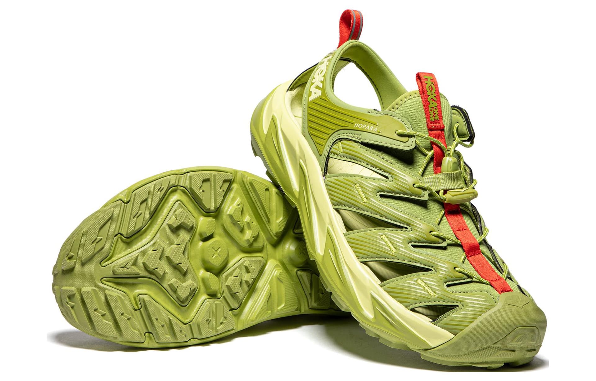 Сандалии HOKA ONE ONE Hopara OG Hopara Противоскользящая Износостойкая Дышащая Обувь для водных видов спорта Унисекс Зеленая - изображение 5
