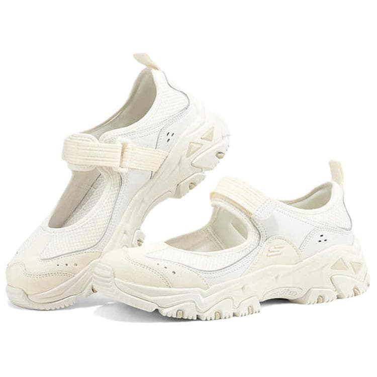 Кроссовки Skechers D'LITES Hiker Дышащий Low Топ Туфли Мэри Джейн Женские Экрю - изображение 3
