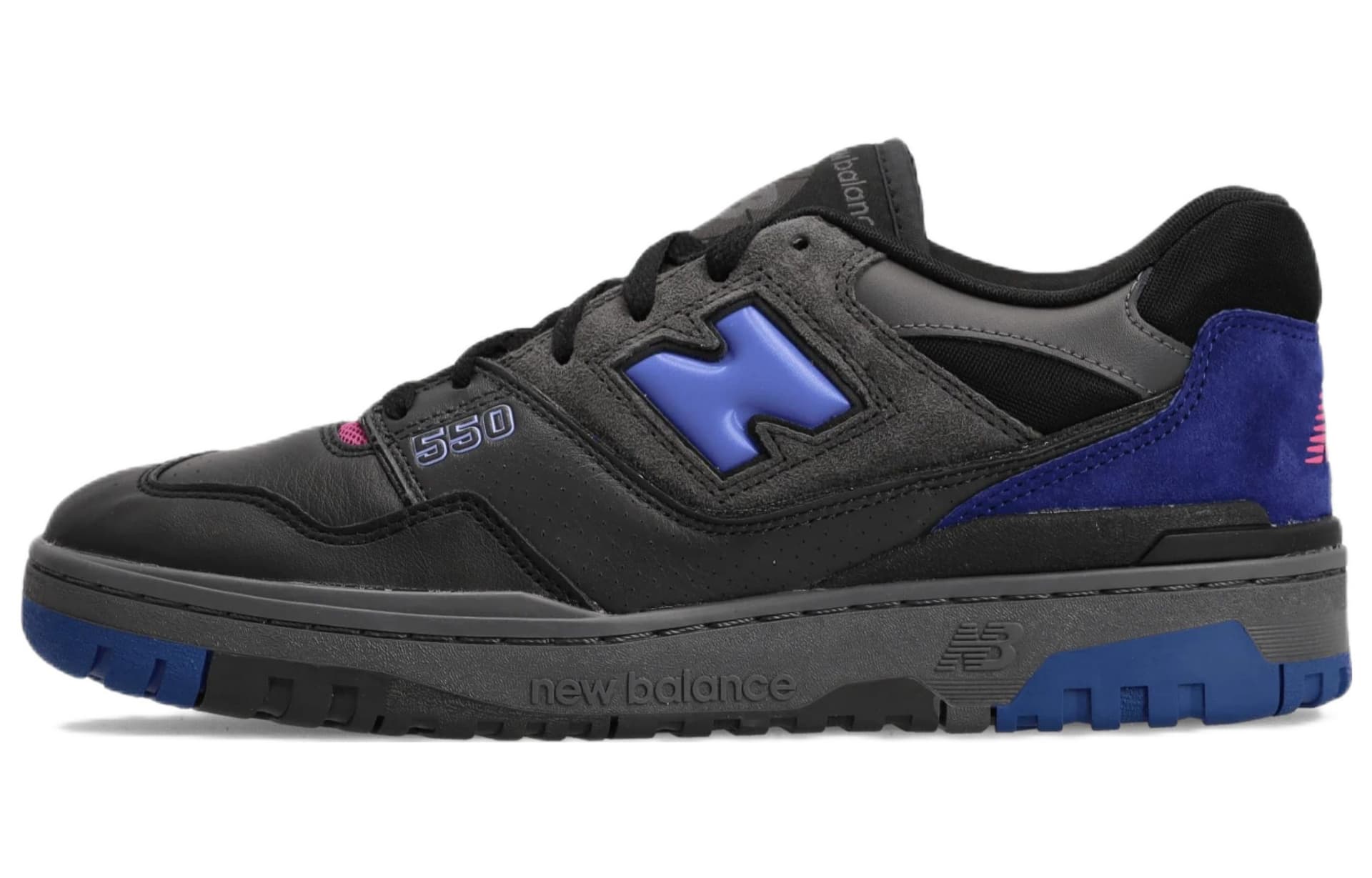 Ретро баскетбольные кроссовки New Balance 550 Black Blue - изображение 1