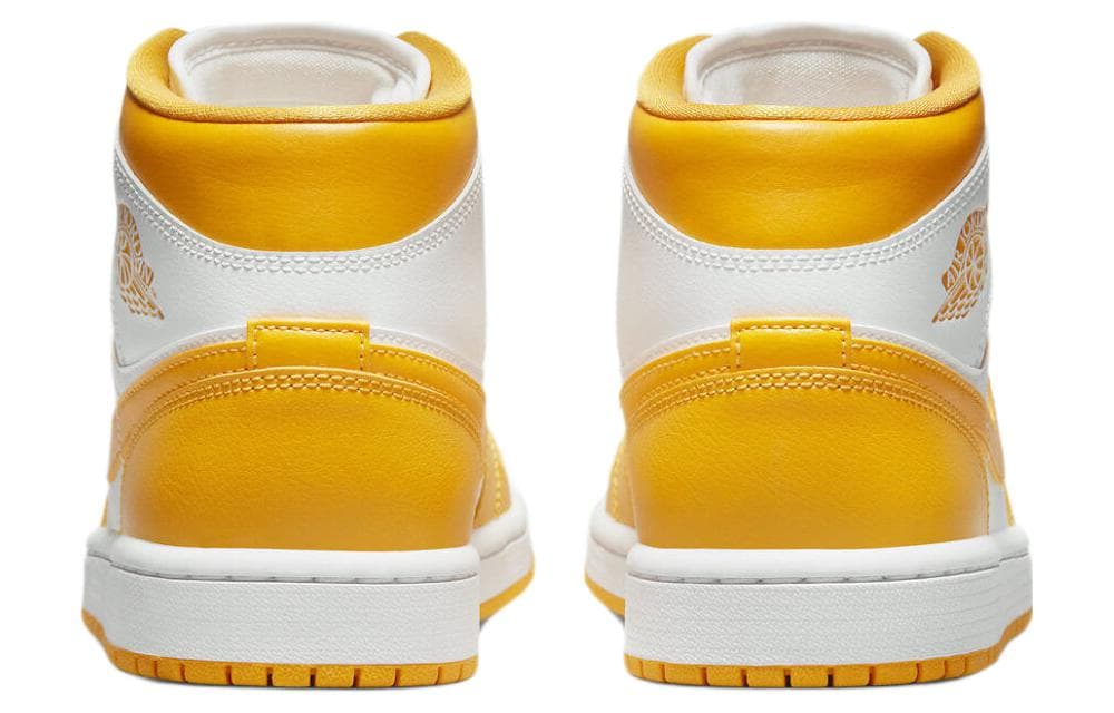 Ретро баскетбольные кроссовки Jordan Air Jordan 1 Mid White Yellow - изображение 5