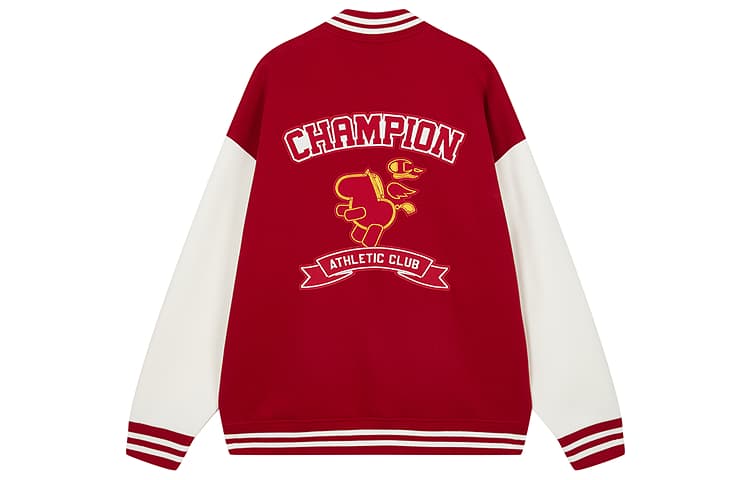 Бомбер Champion Куртка Унисекс Новый Год Красный - изображение 1