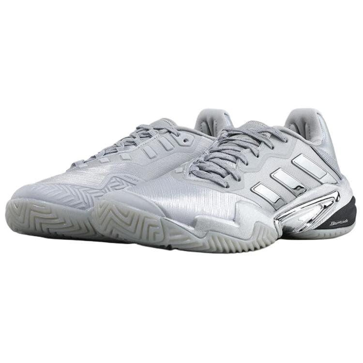 Кроссовки для тенниса Adidas Barricade 13 Теннисные Кроссовки Женские Серебристо-Серые - изображение 2