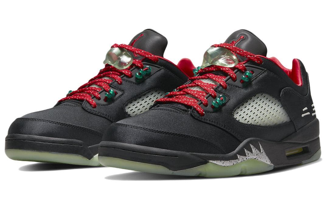 Ретро баскетбольные кроссовки CLOT x Air Jordan 5 Retro Low "Jade" - изображение 3