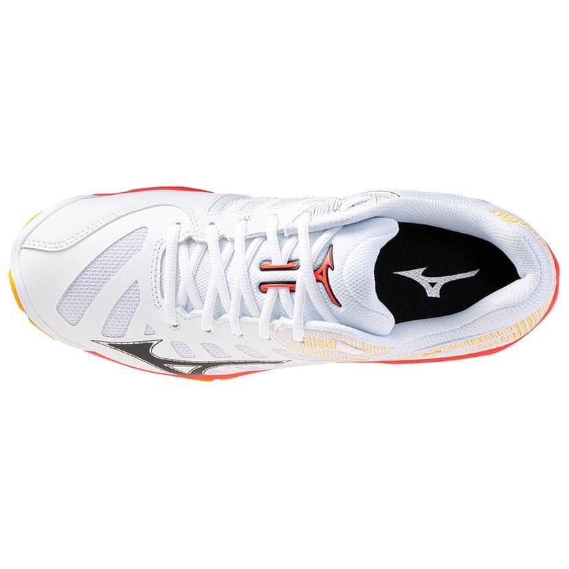 Кроссовки для спортзала Mizuno Wave Voltage 2 Устойчивые к истиранию Низкие Кроссовки для тренировок Мужские Белый Желтый Розовый - изображение 3