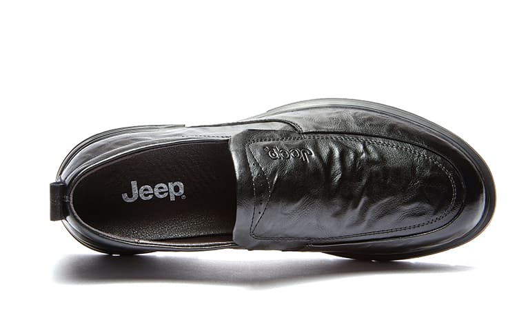 Jeep Повседневные кожаные туфли низкие черные мужские - изображение 4