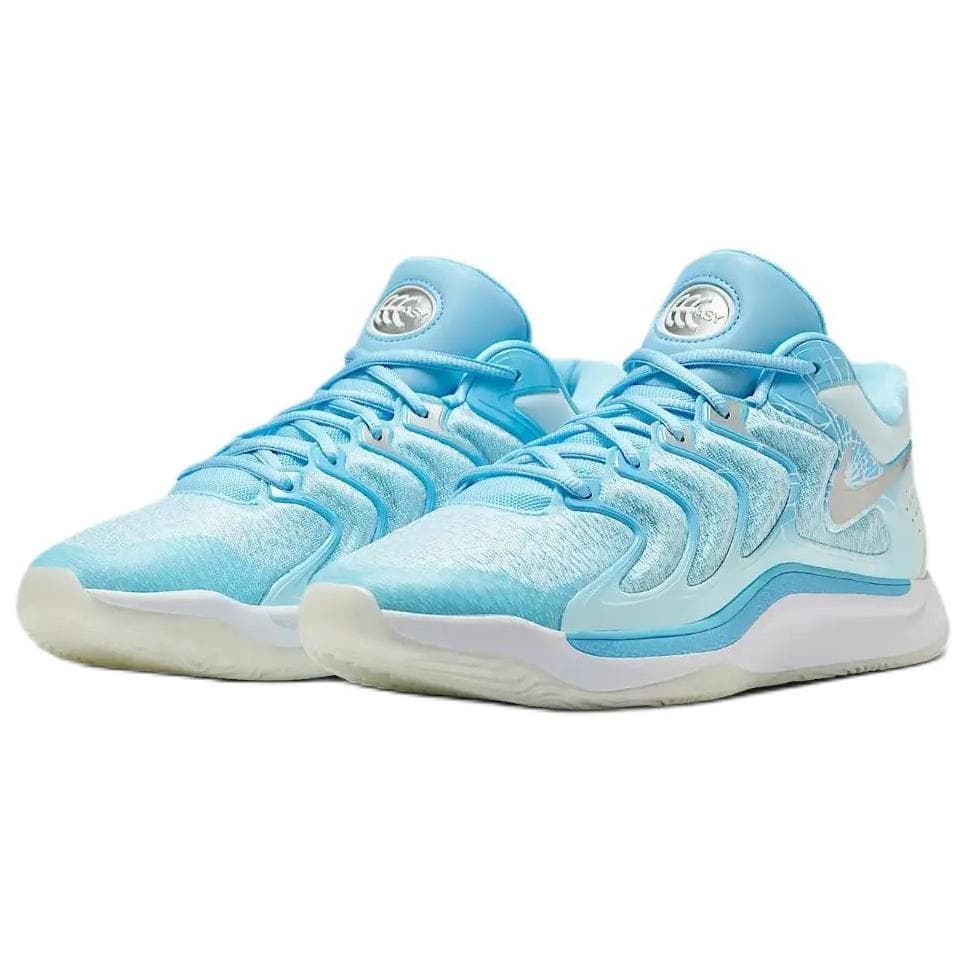 Кроссовки для баскетбола Nike KD 17 Противоскользящие Устойчивые к истиранию Низкие Баскетбольные кроссовки Мужские Синие - изображение 3