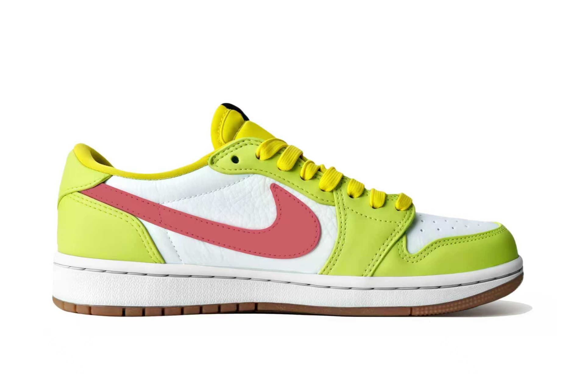 Ретро баскетбольные кроссовки Travis Scott x Air Jordan 1 Low "Light Green" - изображение 2