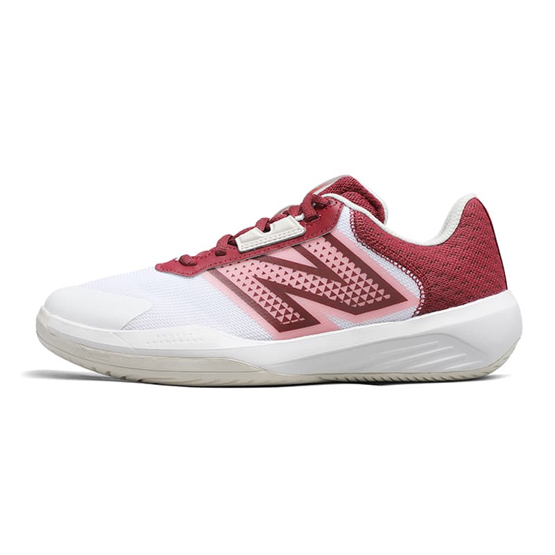 Кроссовки для тенниса New Balance NB 696 V6 Устойчивые к истиранию Дышащие Низкие Кроссовки для тенниса Женские Белые Красные - изображение 1