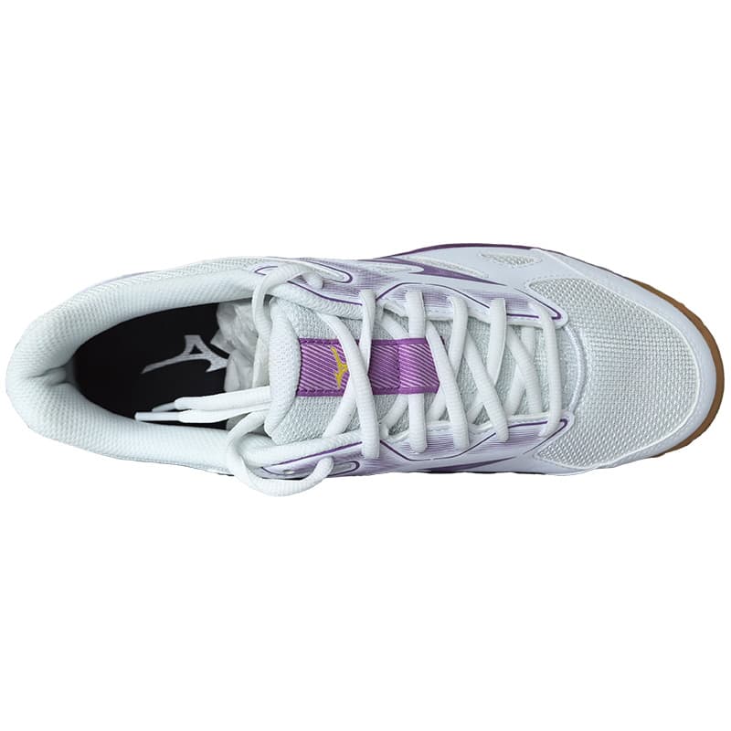 Кроссовки для спортзала Mizuno Sky Blaster противоскользящие устойчивые к воздействию низкие кроссовки для тренировок унисекс белые фиолетовые - изображение 3