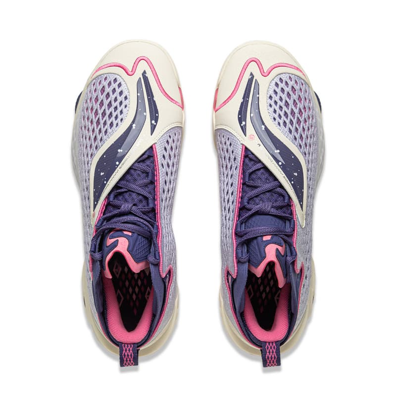 Кроссовки для баскетбола Li-Ning x LINING Fanwu 5 Ultra Boom Технология амортизации устойчивость поддержка комфорт Противоскользящая износостойкая Дышащий отскок сцепление Мид-топ Баскетбольные кроссовки Мужской Белый - изображение 4