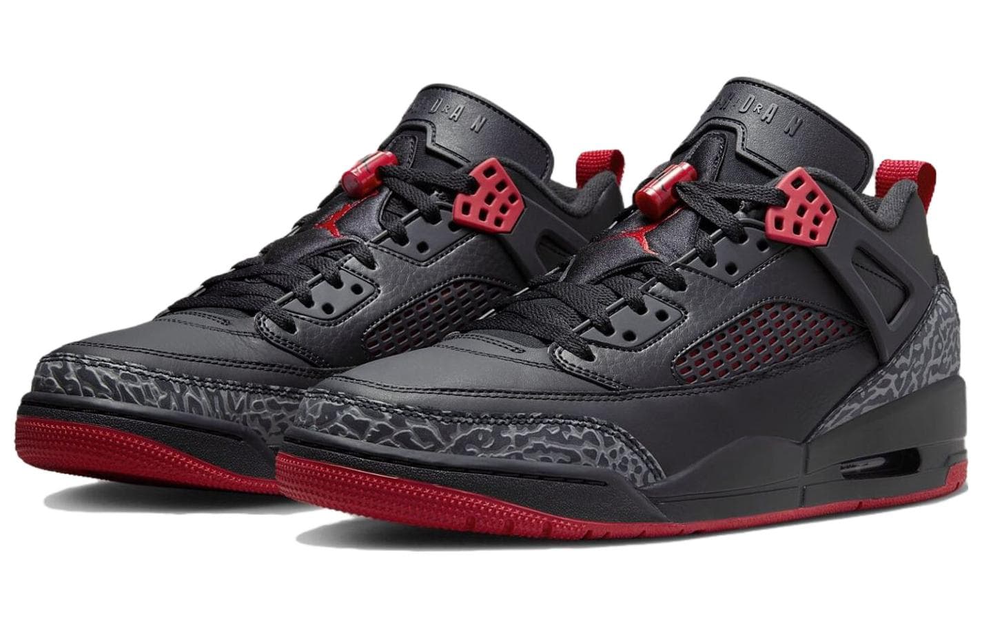 Ретро баскетбольные кроссовки Jordan Spizike Low Black Red - изображение 3