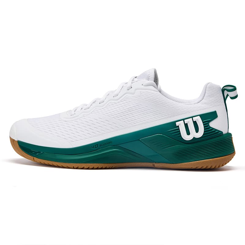 Кроссовки для тенниса WILSON RUSH PRO 4,5 Дышащий Легкий Устойчивый к истиранию Покрытие Низкие Кроссовки для тенниса Мужские Белые Зеленые - изображение 1