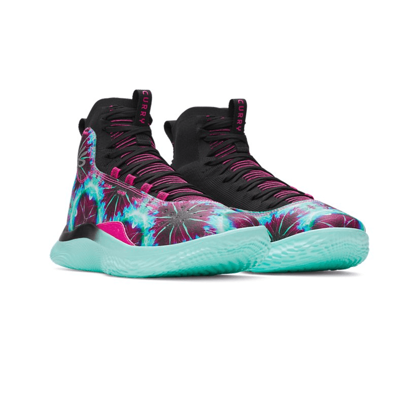 Кроссовки для баскетбола Under Armour Curry 4 Амортизация MID Баскетбольные кроссовки Унисекс Синий Фиолетовый - изображение 3