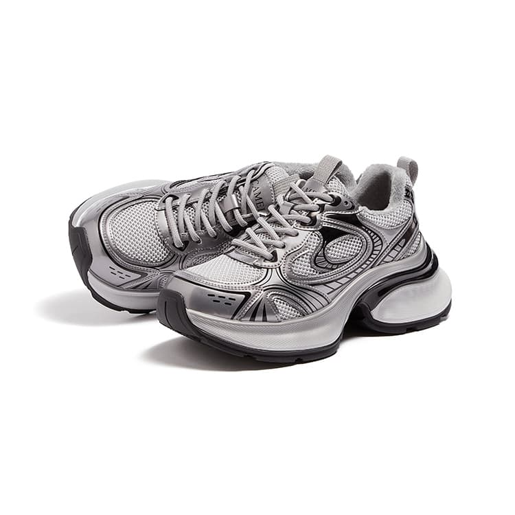 Кроссовки CAMEL Silver Sparkle массивные кроссовки с низким верхом женские - изображение 4