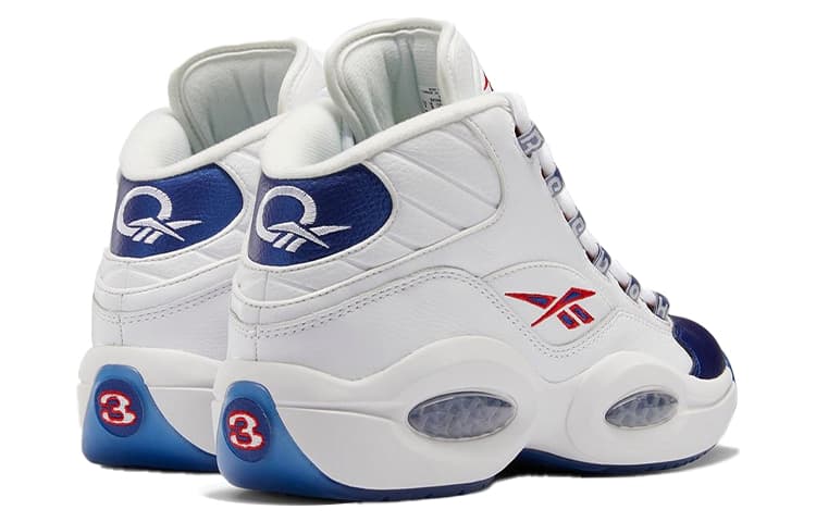 Ретро баскетбольные кроссовки Reebok Question Mid "Blue Toe" - изображение 5