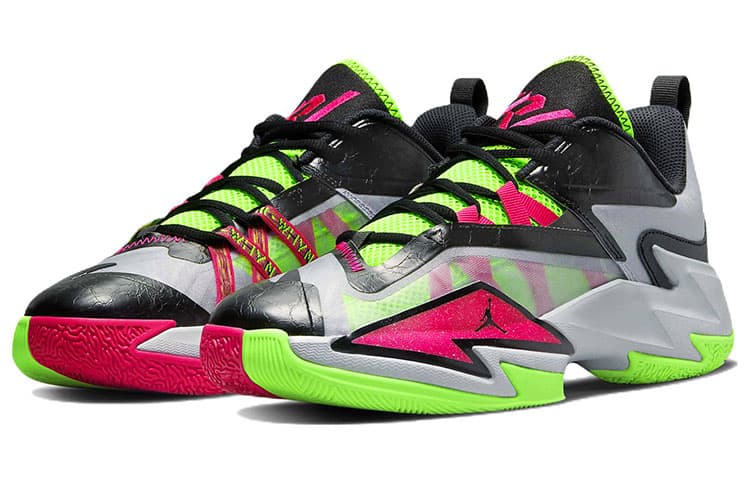 Кроссовки для баскетбола Jordan One Take 3 PF Black Pink Green - изображение 3