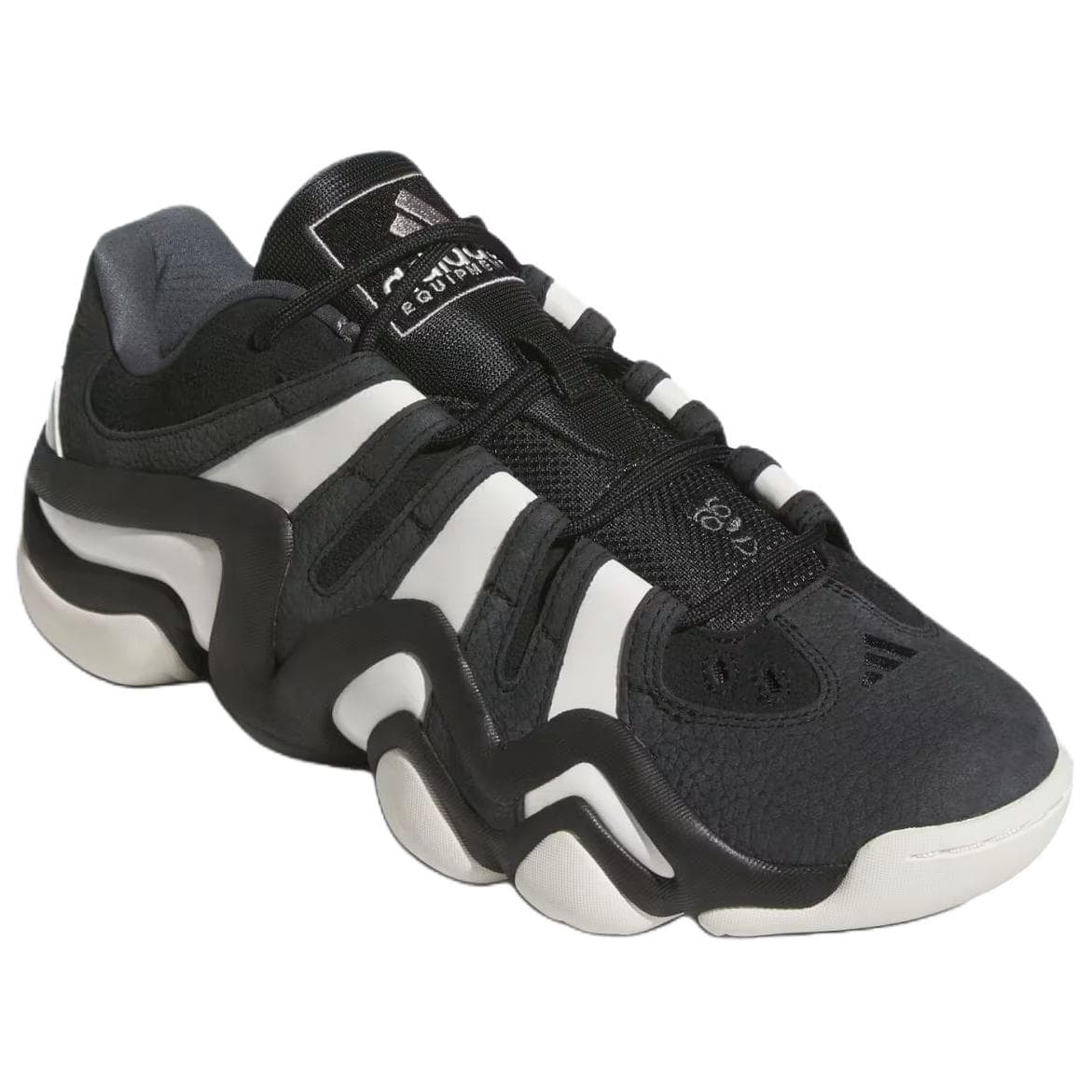 Кроссовки для баскетбола Adidas Crazy 8 противоскользящие устойчивые к истиранию низкие баскетбольные кроссовки мужские черно-белые - изображение 3