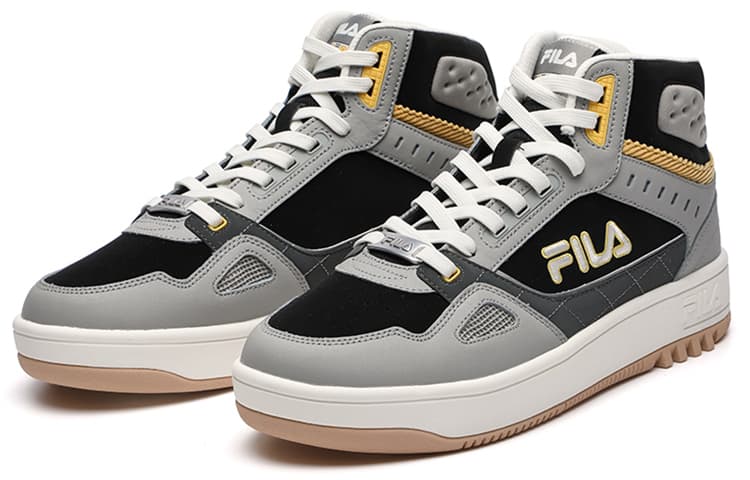 Ретро баскетбольные кроссовки FILA Retro High-Top Basketball Shoes Grey Black - изображение 2
