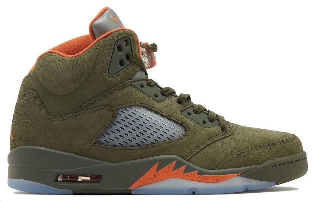 Ретро баскетбольные кроссовки Air Jordan 5 Retro "Olive" - изображение 2