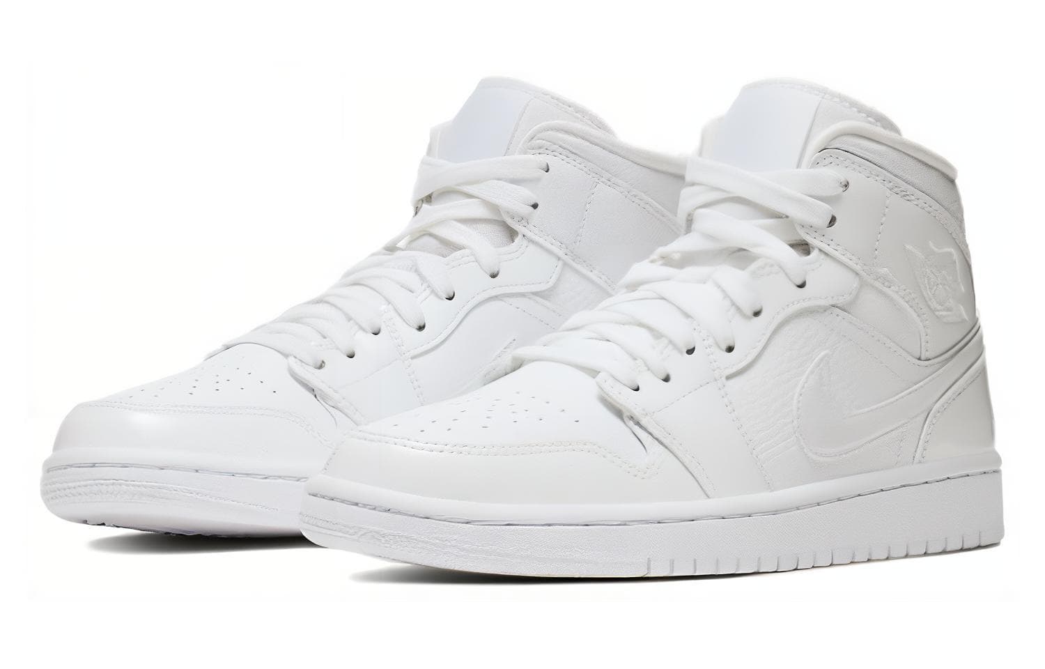 Ретро баскетбольные кроссовки Jordan Air Jordan 1 Mid White Patent — фото 3