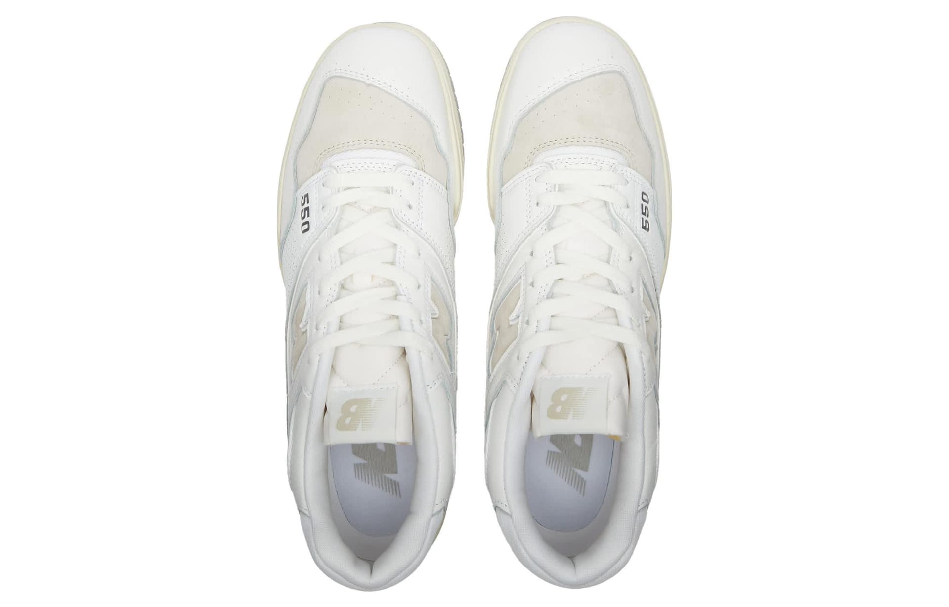 Ретро баскетбольные кроссовки New Balance 550 White Grey - изображение 3