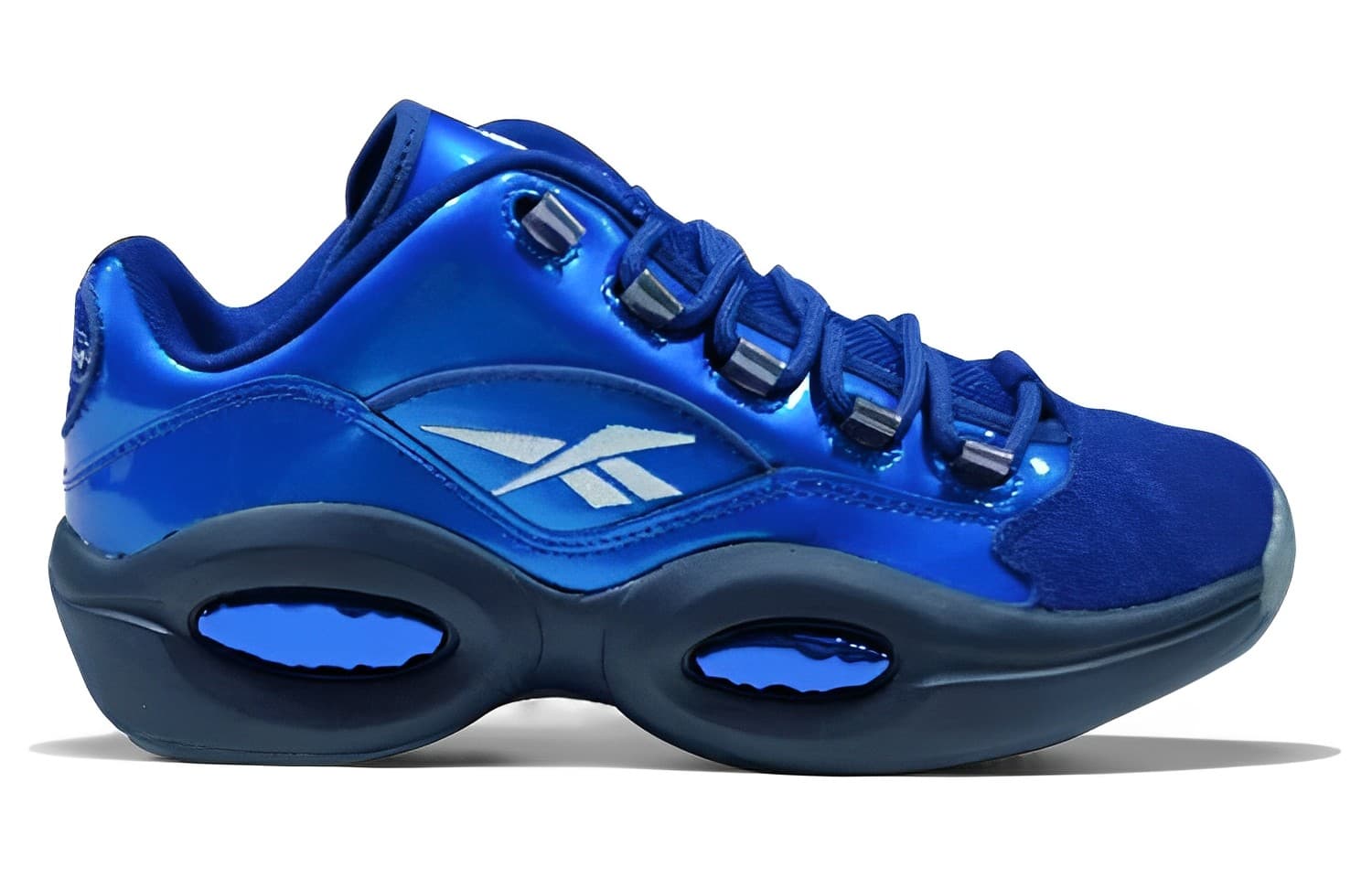 Ретро баскетбольные кроссовки Panini x Reebok Question Low Blue - изображение 2