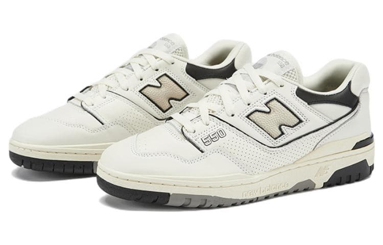 Ретро баскетбольные кроссовки New Balance 550 White Black - изображение 3
