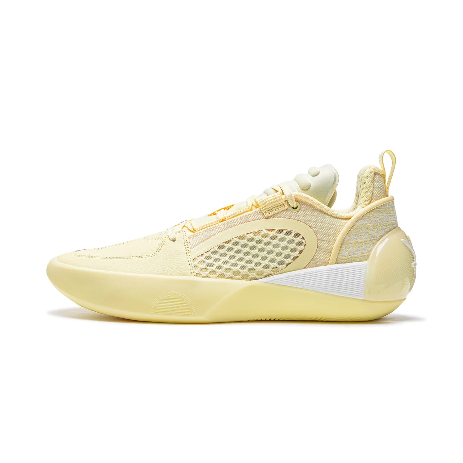 Кроссовки для баскетбола Li-Ning All City 12 Encore Полноразмерная подошва с технологией BENG, надежное сцепление, стабильная поддержка, низкие баскетбольные кроссовки, мужские, цвет мелово-желтый - изображение 1