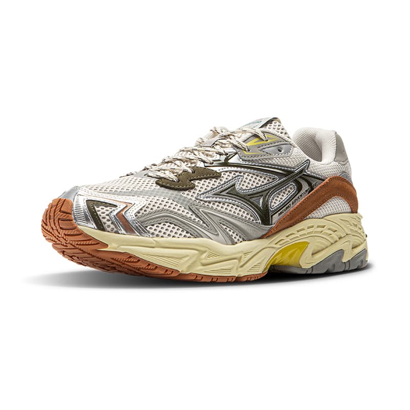 Кроссовки Mizuno Adventure Износостойкие Дышащие Низкие Кеды Унисекс Серебристо-Коричневые - изображение 2