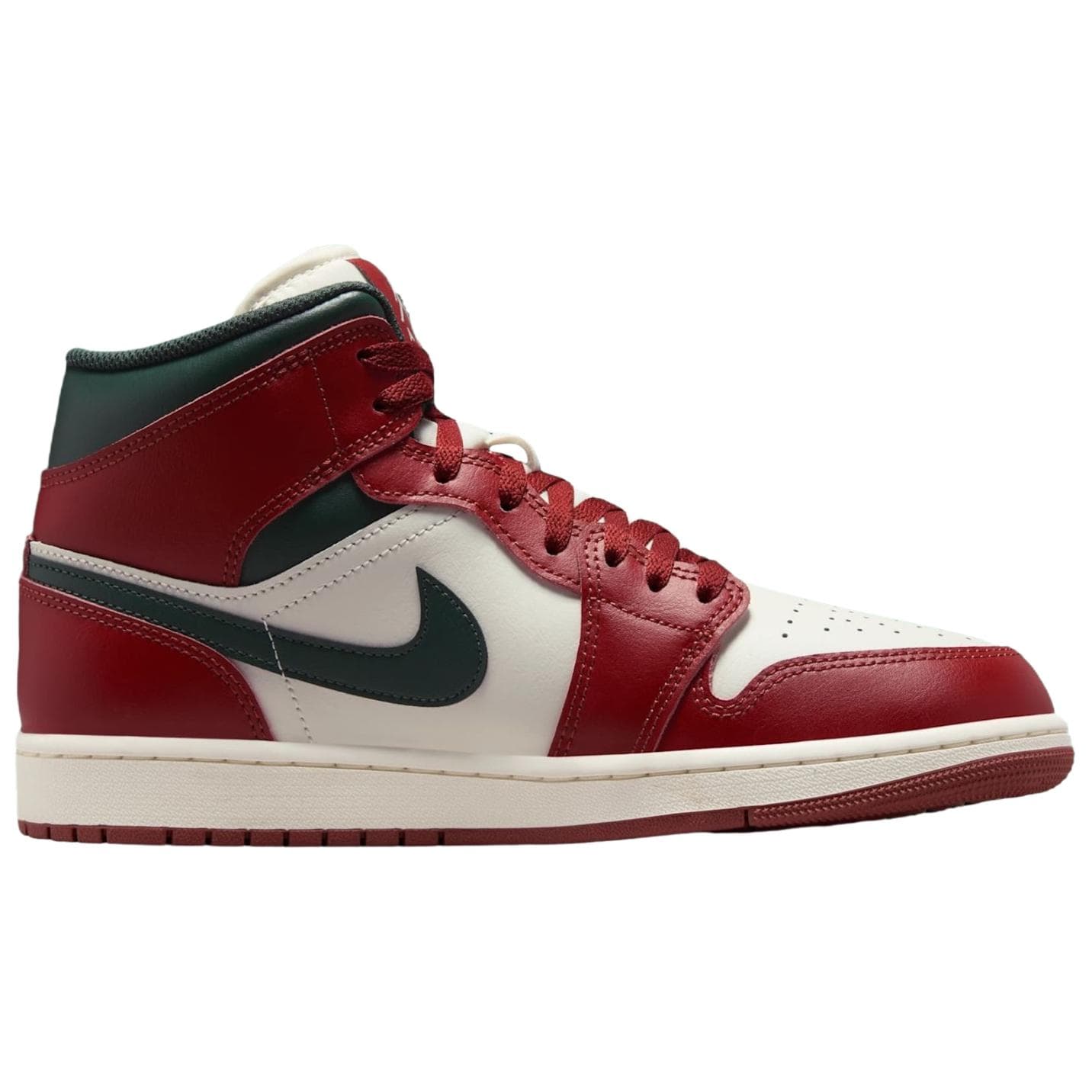Ретро баскетбольные кроссовки Jordan Air Jordan 1 Mid Red White - изображение 2