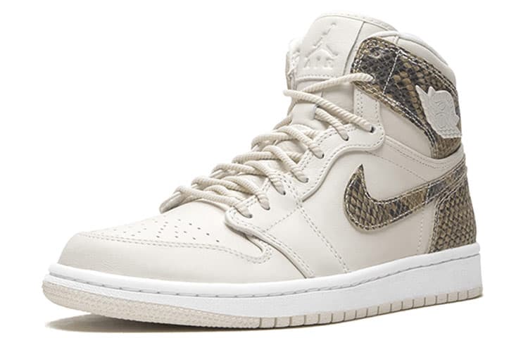 Ретро баскетбольные кроссовки Jordan Air Jordan 1 Retro High White Snake (W) - изображение 2