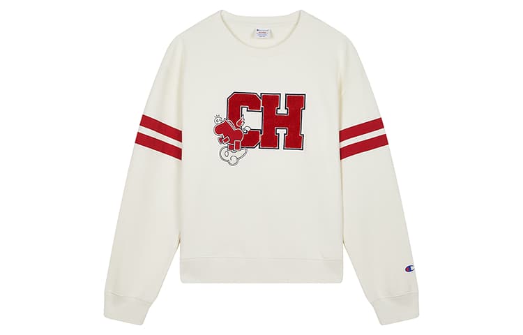 Худи Champion SS26 Year of The Horse Collection Толстовка с вышивкой, круглый вырез, контрастные цвета, американская версия, женская - изображение 1